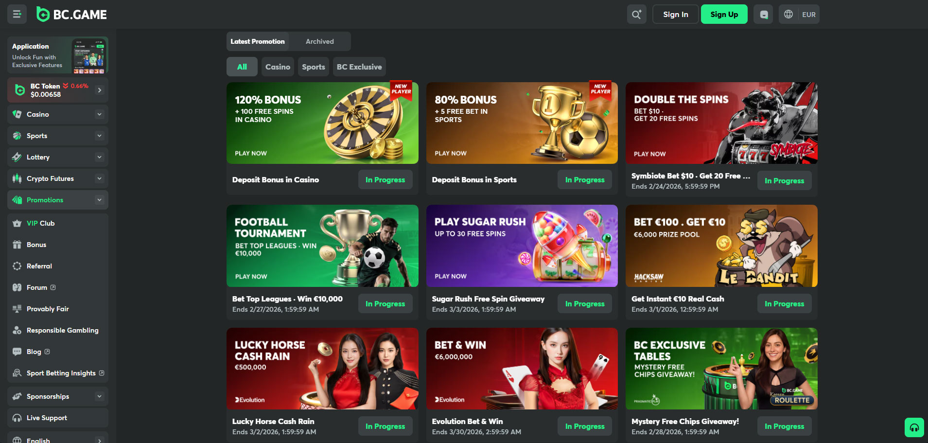 BC.Game Casino bonusi