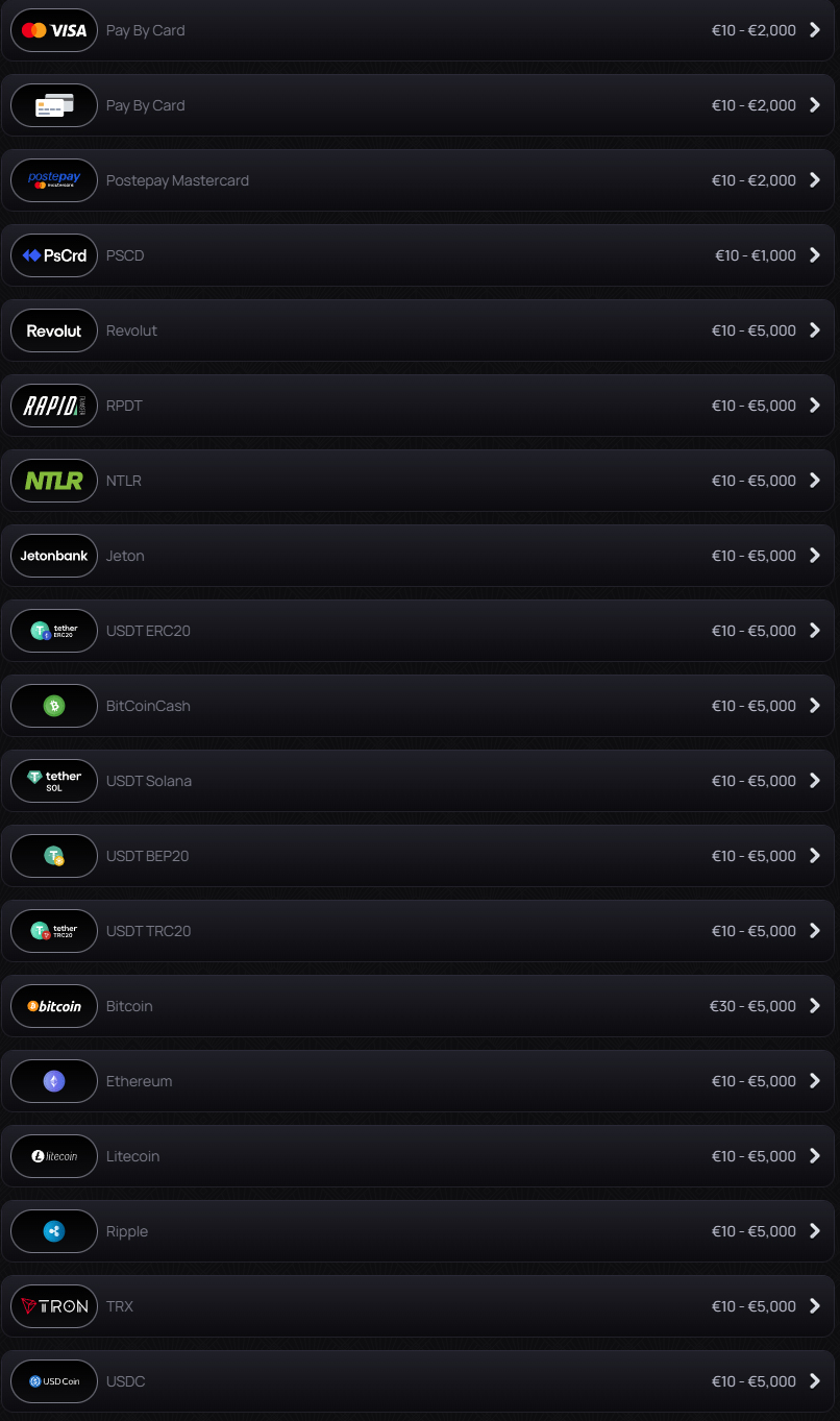 Casinova-Casino-Croatia-Payments