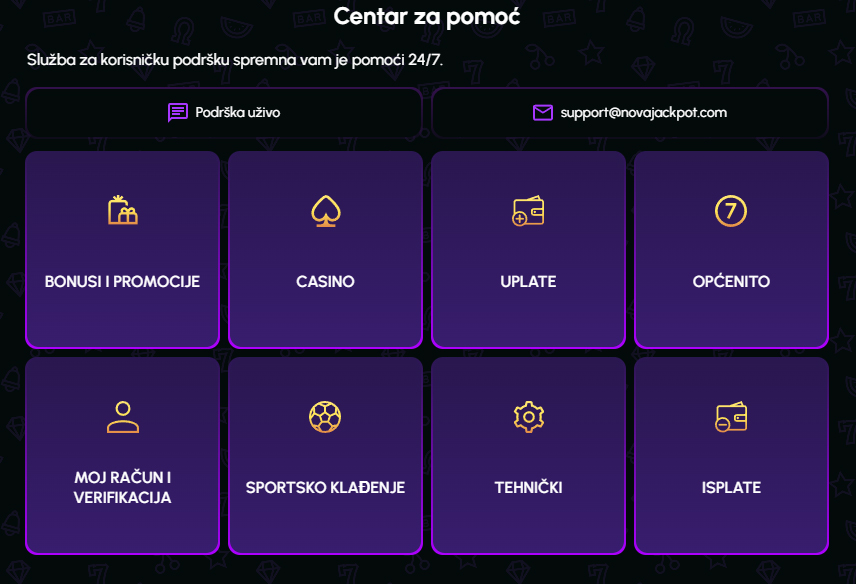 NovaJackpot-Casino-Croatia-Help-Centre