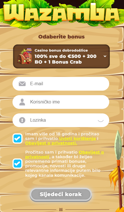 Wazamba-Casino-Croatia-Register