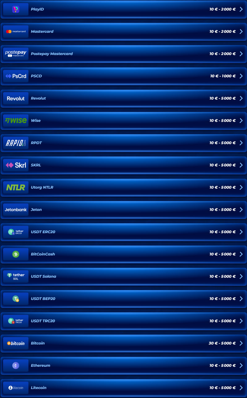 BassBet Casino BE Payments