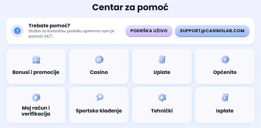 Cashed Casino Hrvatska Centar za pomoć