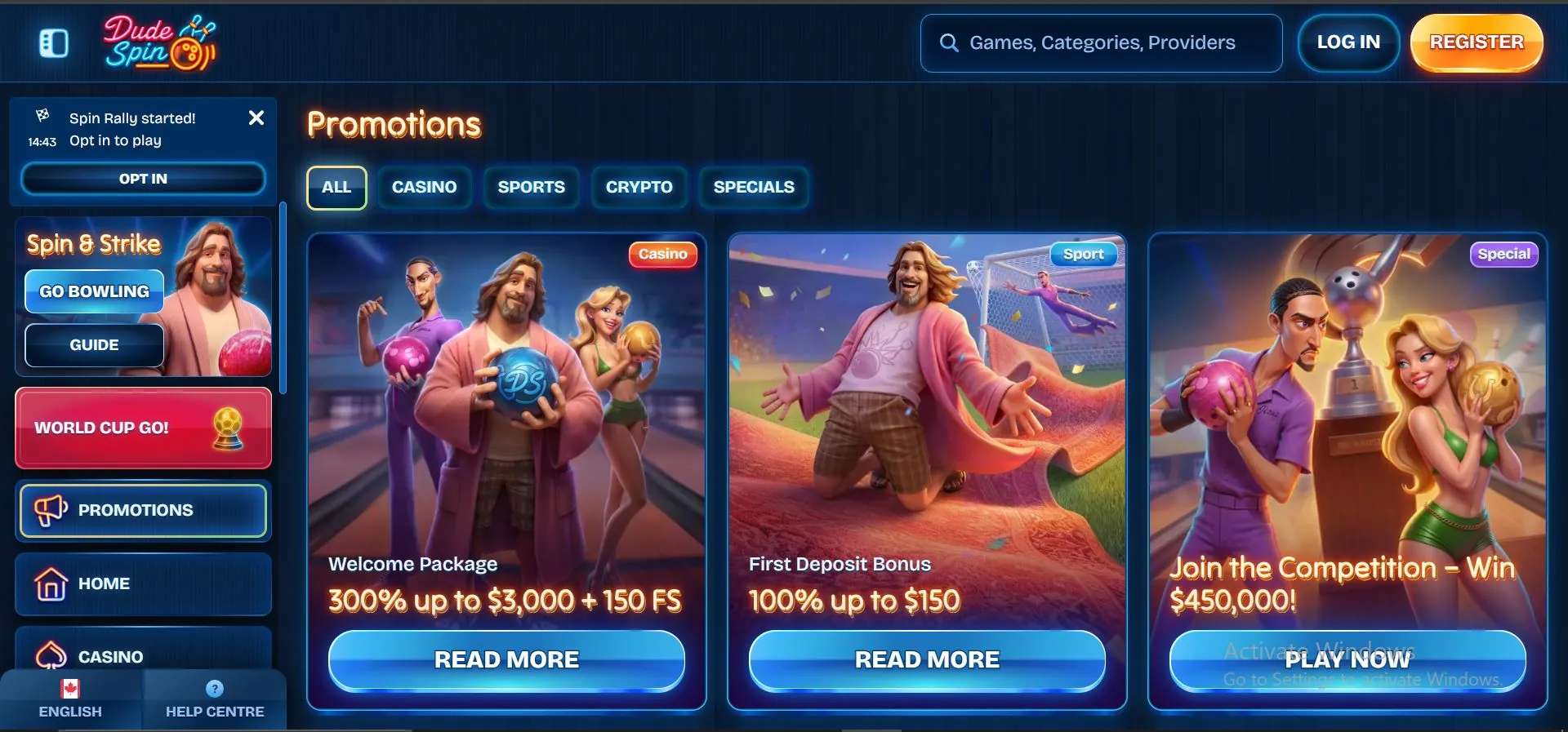 dudespin casino promocije