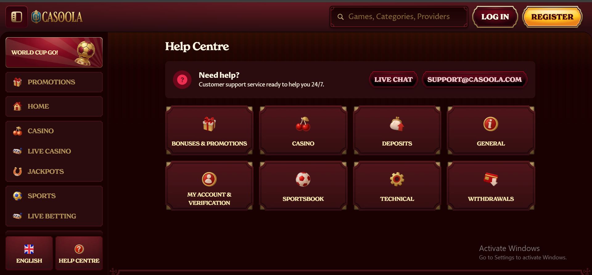 casoola casino help centre