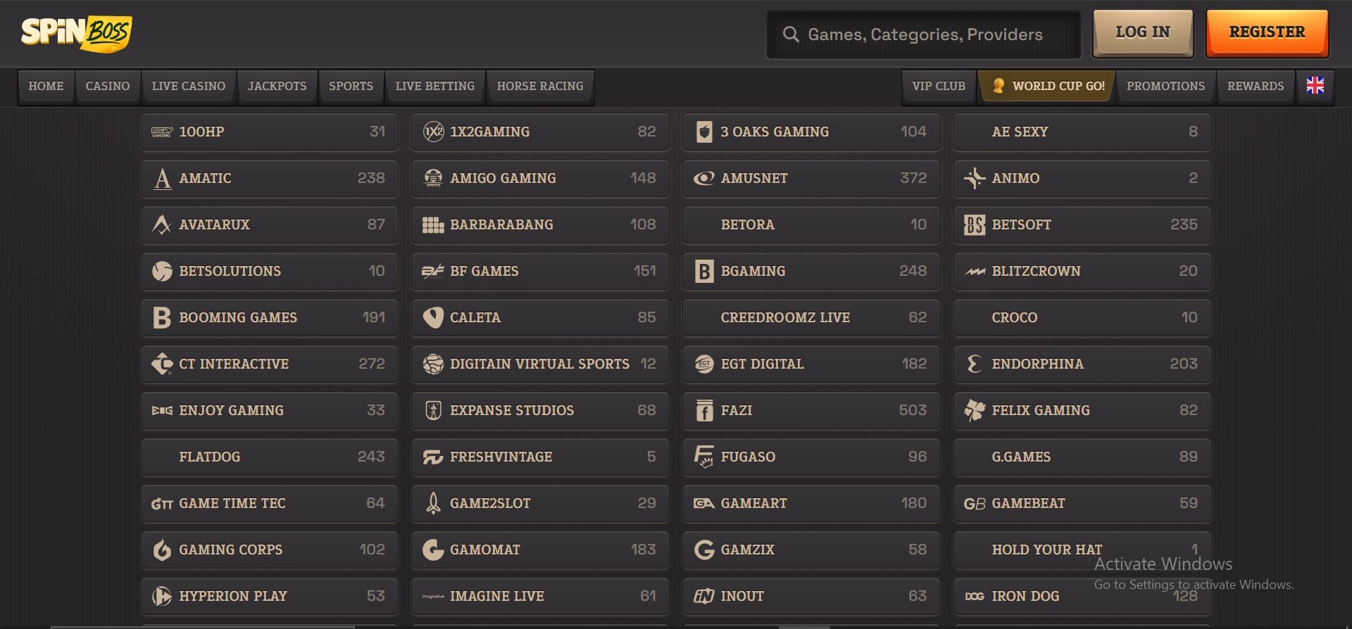 spinboss-casino-providers-list