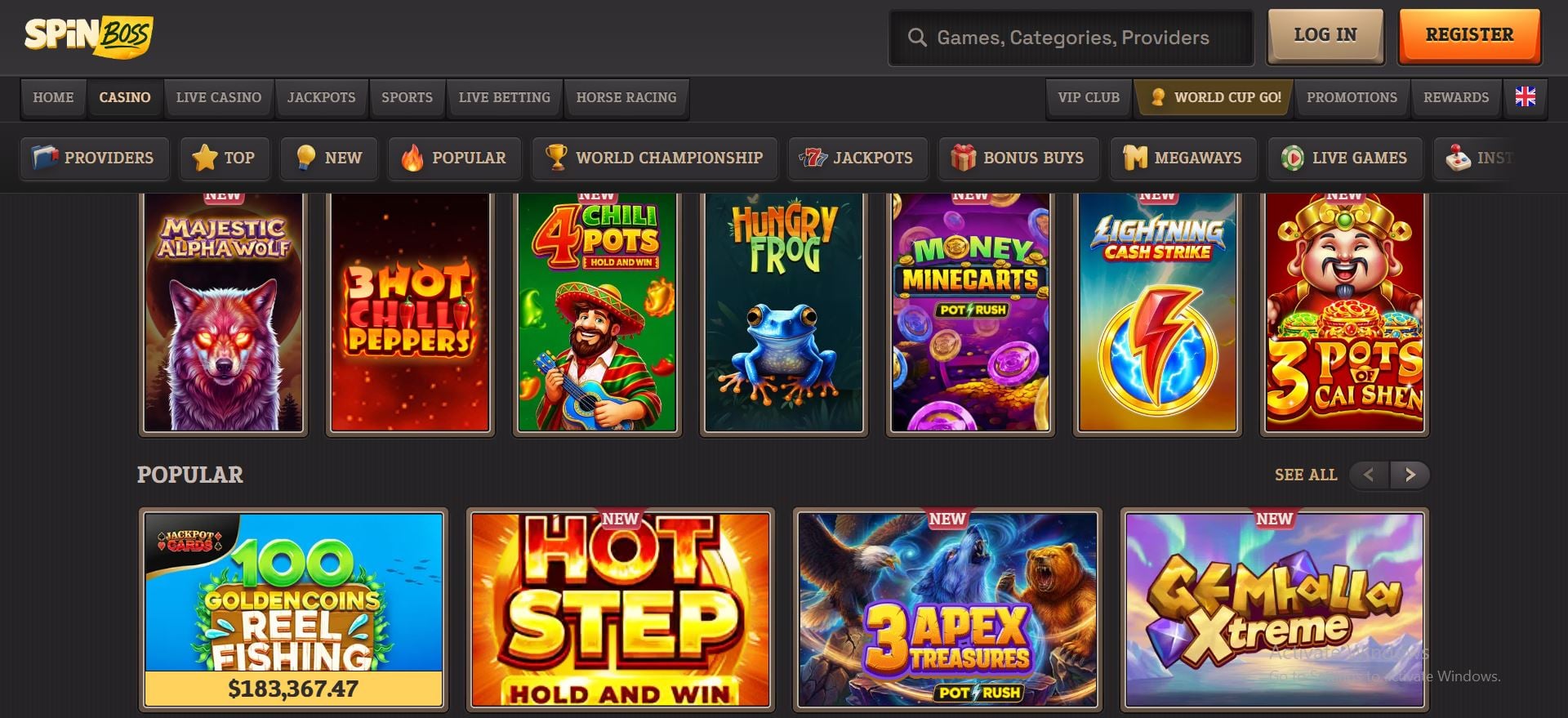 spinboss casino slot games
