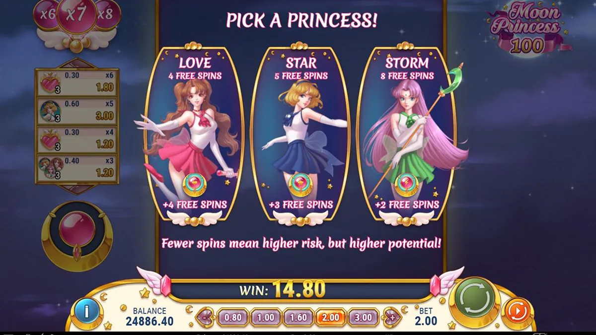 Moon Princess 100 Bonus Feature 1