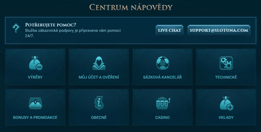 Slotuna Casino korisnička podrška