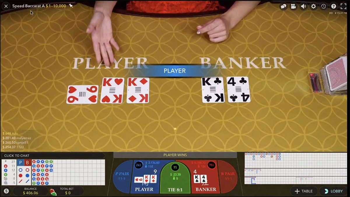 Live Baccarat Table