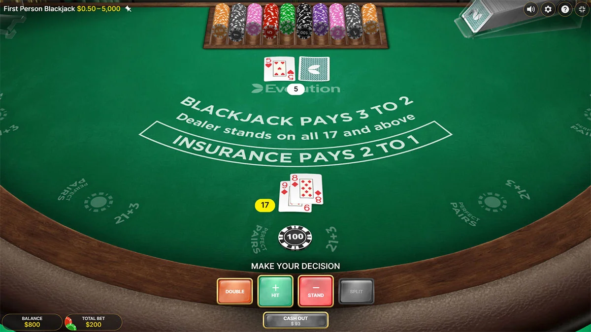 Live Blackjack Cards