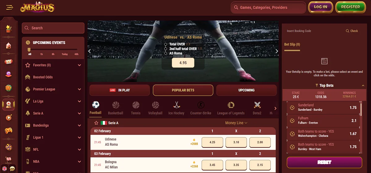 Magius sports betting