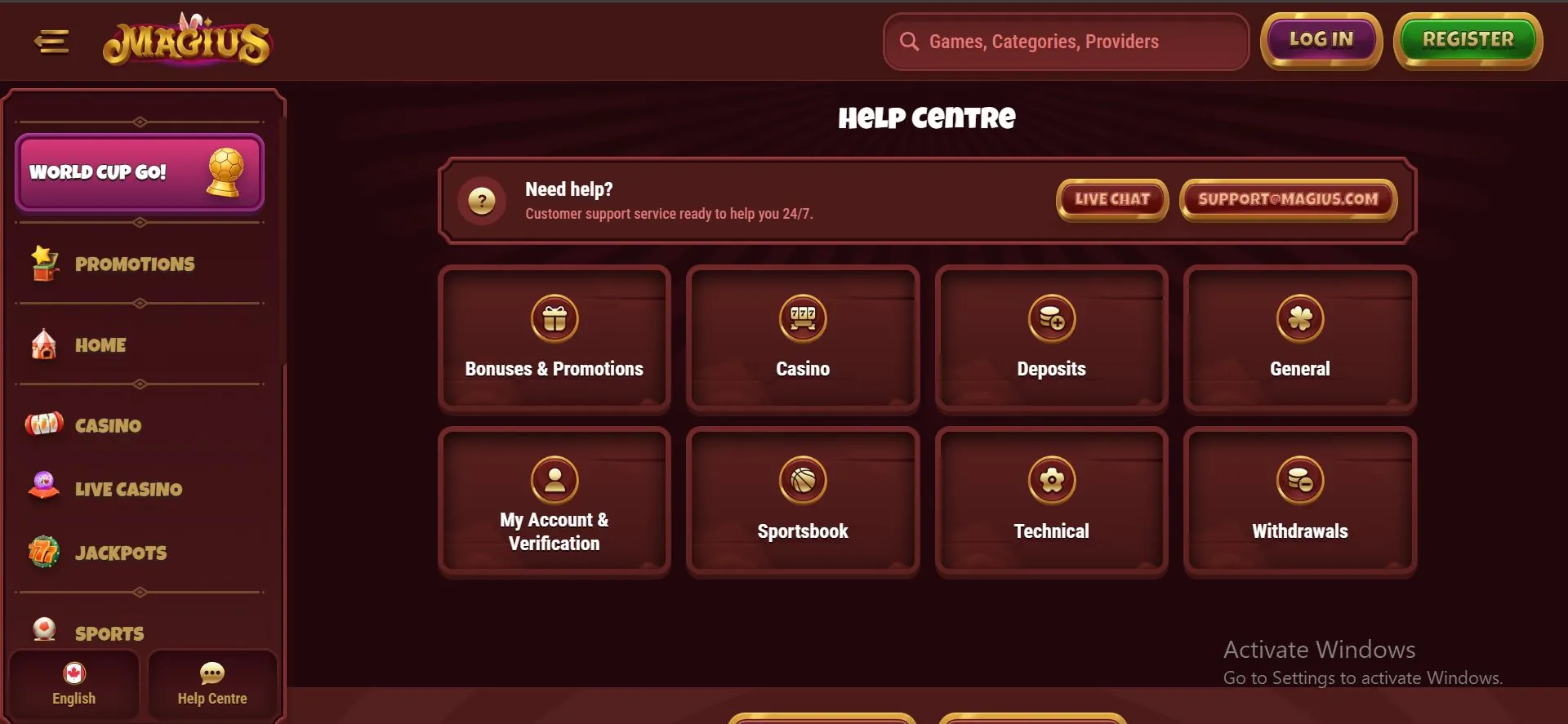 magius casino centar za pomoć